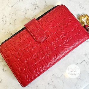 TOUS Calfskin Leather Change Purse Urbana Logo Collection